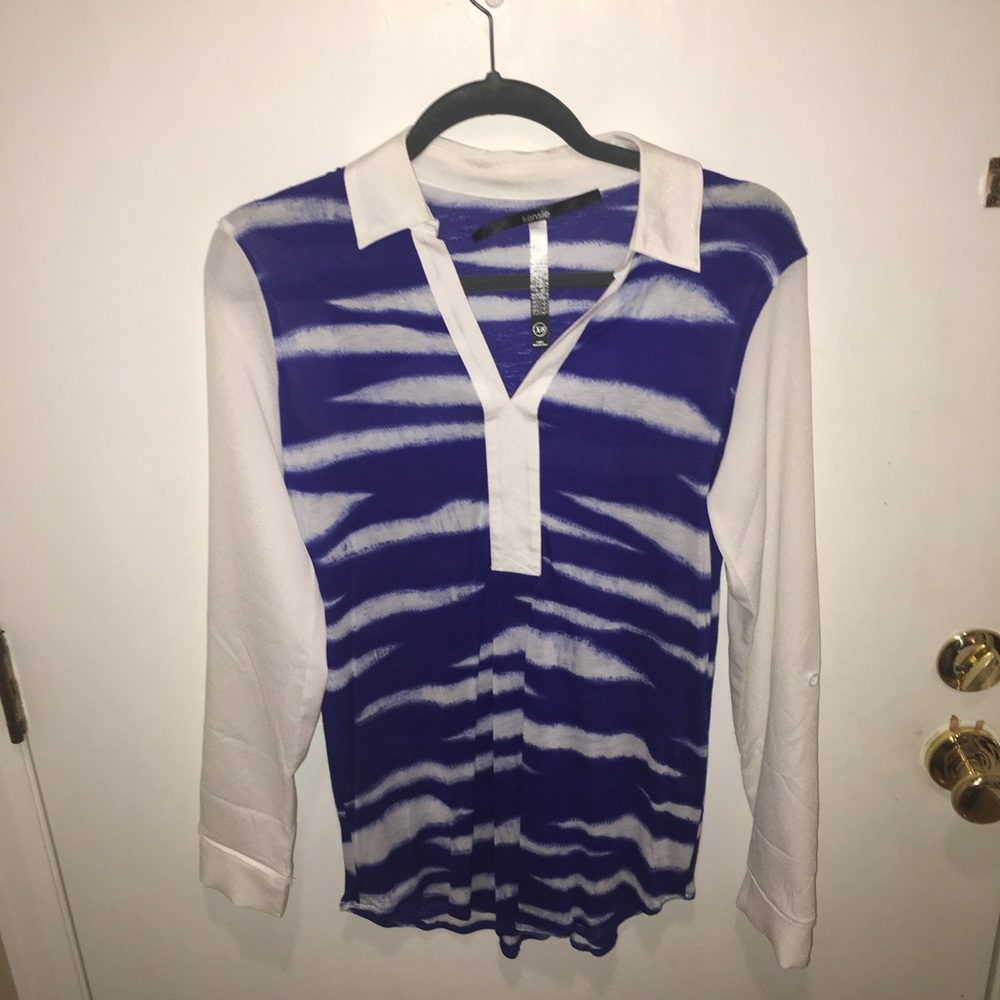 Cobalt Blue & White Kenzie Blouse
